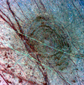 Foto del cratere, o macula, Tyre
