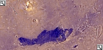 Foto della zona centrale dell'Elysium Planitia e delle  Cerberus Fossae