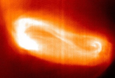 Il vortice fotografato dalla Venus Express al Polo Sud